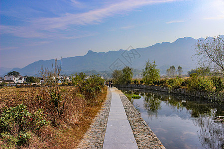 古镇田园风光田园风光背景