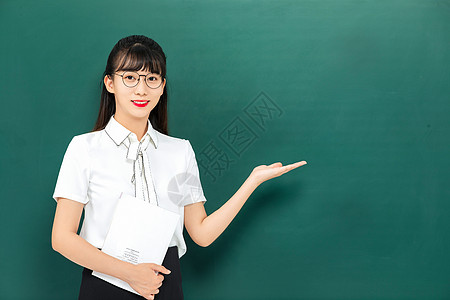教学的老师年轻女性教师形象背景