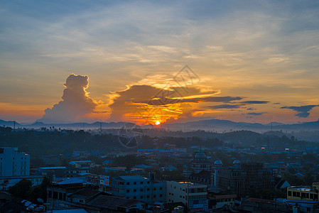 海边风光印尼美娜多海滨夕阳风光背景