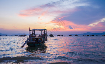 广东省惠州市巽寮湾景区夕阳图片