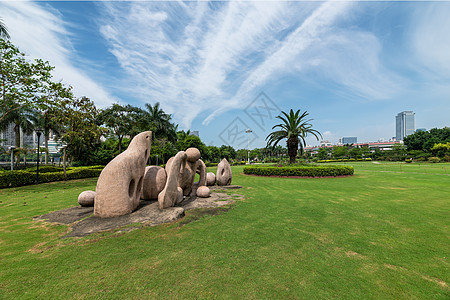 景观雕塑现代城市雕塑背景