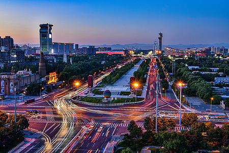 北京奥体中心夜晚全景图片