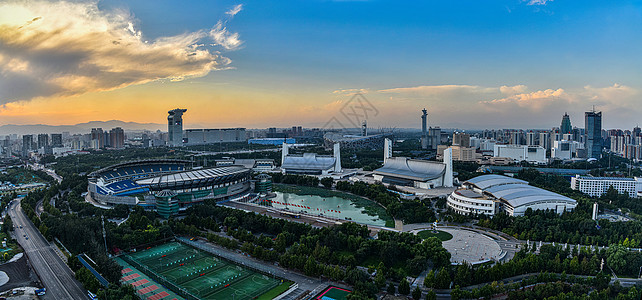 鸟巢水立方北京奥体中心全景背景