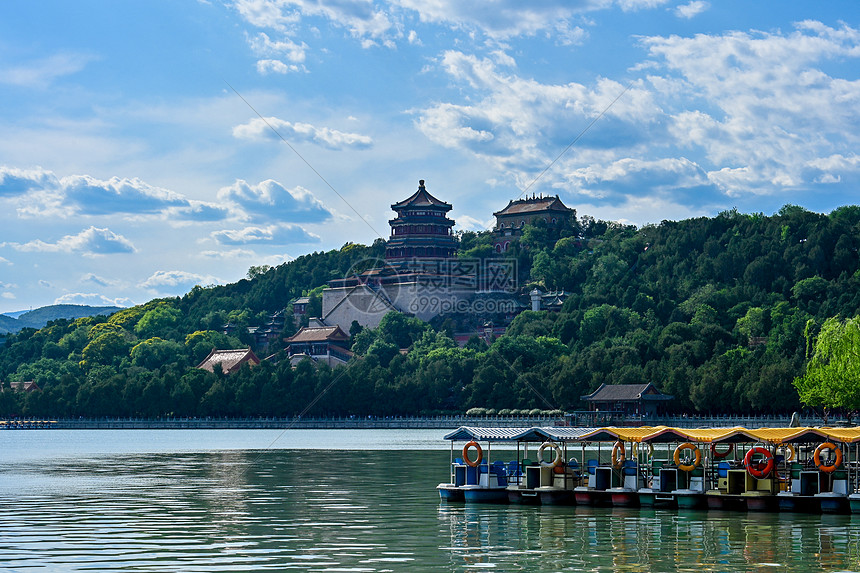 北京颐和园内景图片