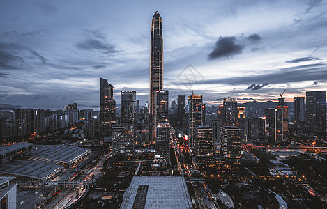 现代家居效果图深圳福田CBD背景