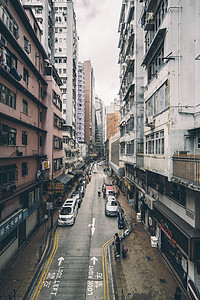 香港街头道路公路背景图片