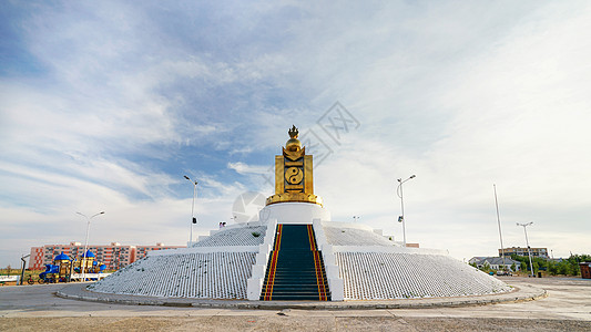 德基广场蒙古国白塔象征背景