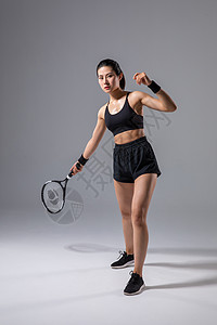 运动女性网球背景图片