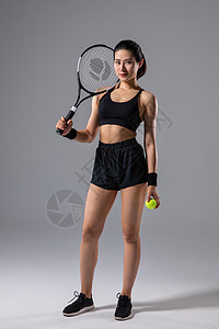 运动女性网球背景图片