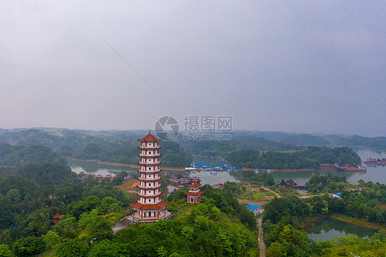 江西九江武宁县地标景区文峰塔图片