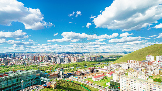 蒙古风光乌兰巴托城市风光背景