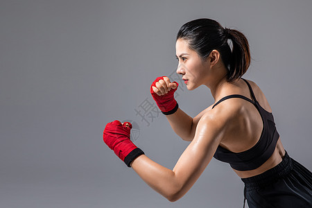 女性运动拳击图片