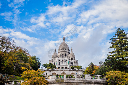 法国巴黎圣心大教堂高清图片