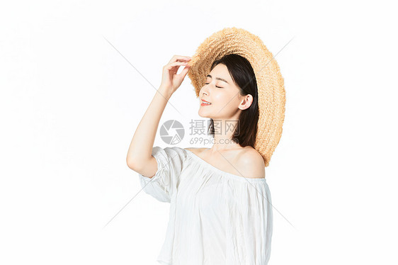 女性夏日防晒图片