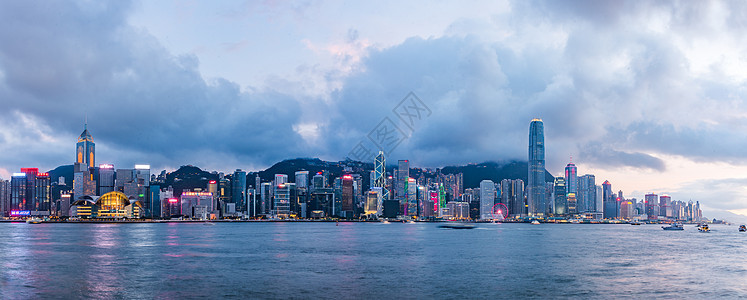 香港维多利亚港夜景风光图片