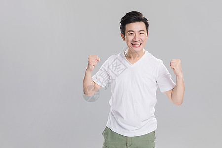 商务白领夸张动作图片素材