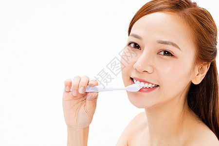 女性牙齿护理背景图片