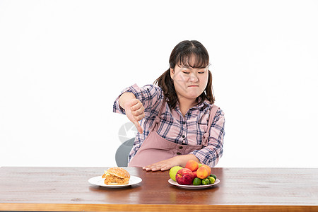 胖女孩健康饮食图片