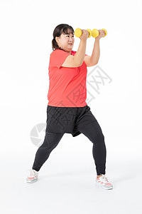 肥胖女女胖子运动减肥背景