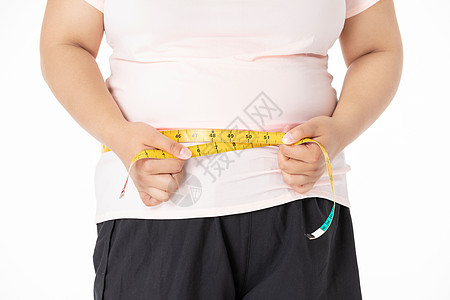 不饱和脂肪胖女生自己量尺背景