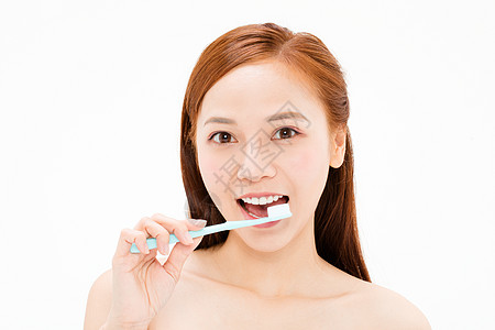 牙齿护理刷牙背景图片