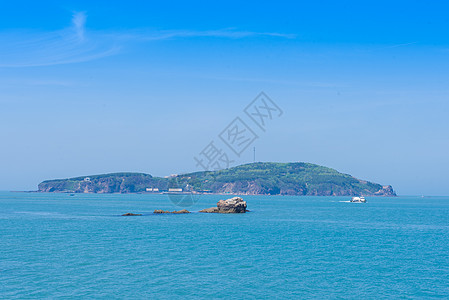 威海灯塔威海鸡鸣岛风光背景