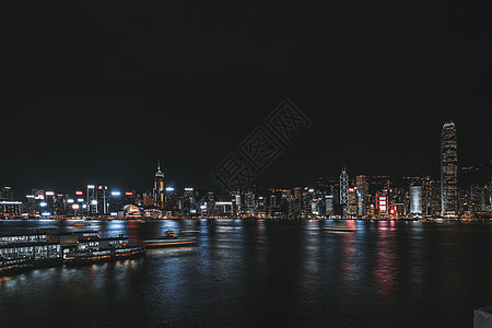 香港维多利亚港夜景高清图片