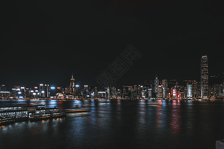 香港维多利亚港夜景图片