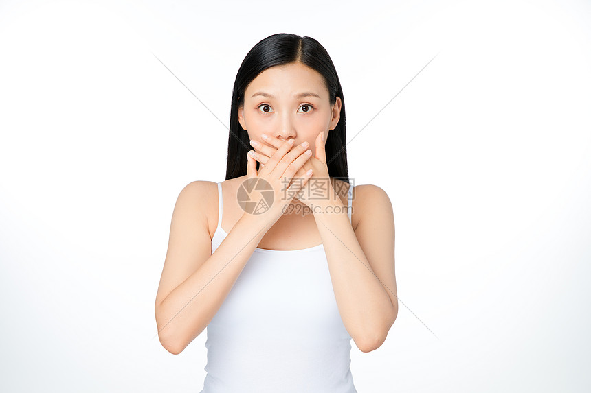 女性惊讶表情高清图片下载 正版图片 摄图网