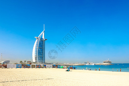 伊斯兰建筑迪拜帆船酒店背景