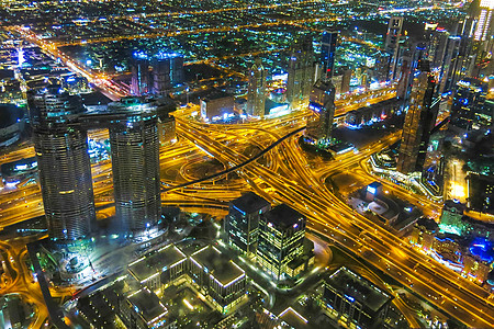 迪拜摩天大楼迪拜夜景背景