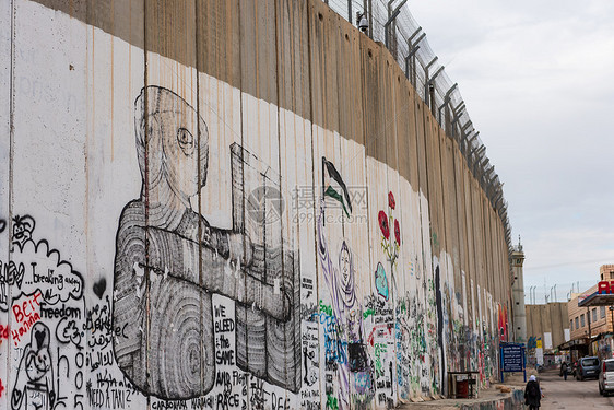 巴勒斯坦以色列隔离墙图片