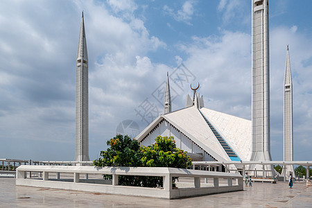 巴基斯坦地标国家清真寺背景图片