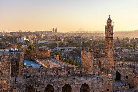 耶鲁撒冷大卫塔远眺图片