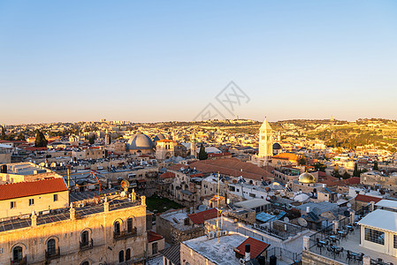 耶路撒冷老城背景图片