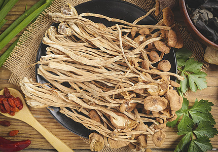 野生牛肝菌野生茶树菇背景