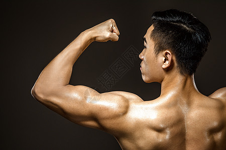 肌肉减少运动男性肌肉展示背景