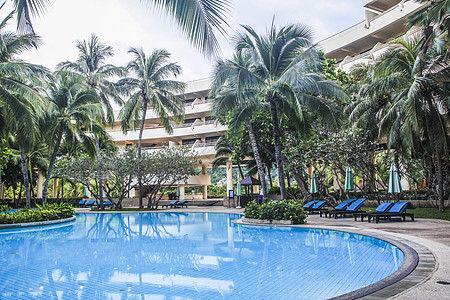 户外游泳池泰国豪华度假酒店泳池背景