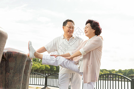 老年人运动锻炼奶奶高清图片素材