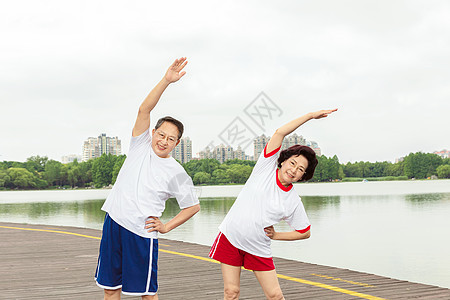 精 老年夫妇在公园打羽毛球高清图片下载 正版图片501744441 摄图网