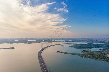 运输物流航拍风景优美的高速公路背景