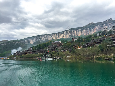 重庆照母山重庆乌江画廊景区风光背景