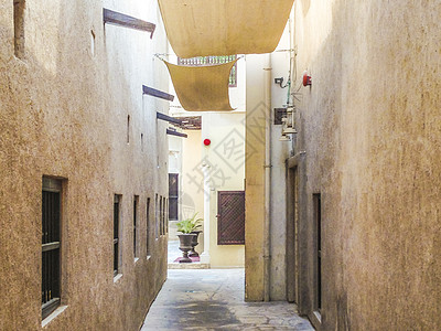 迪拜历史街区狭窄的小巷图片