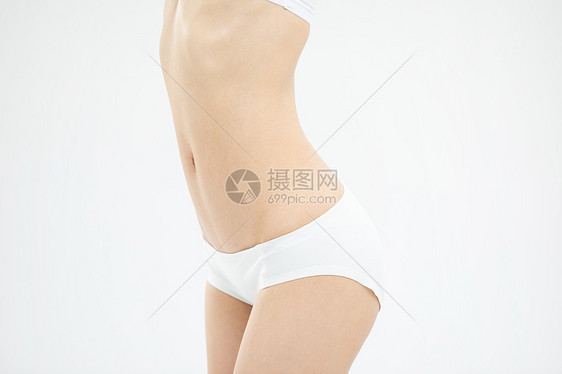 女性纤体瘦腰特写图片