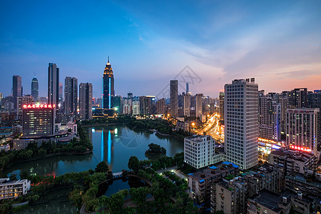 菱角湖夜市城市高清图片素材