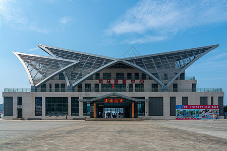 江西九江永修庐山西海景区游客中心建筑高清图片素材