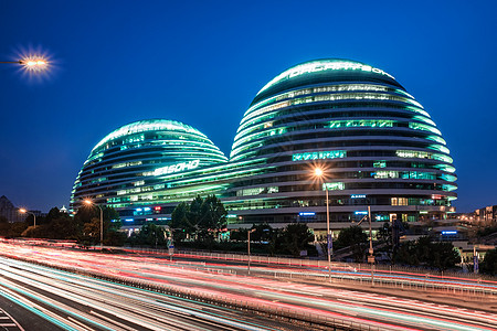 北京银河SOHO城夜景高清图片