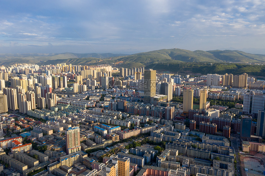 西宁市航拍夜景