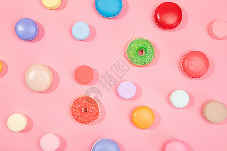 马卡龙甜甜圈图片