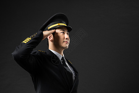 飞行员敬礼背景图片